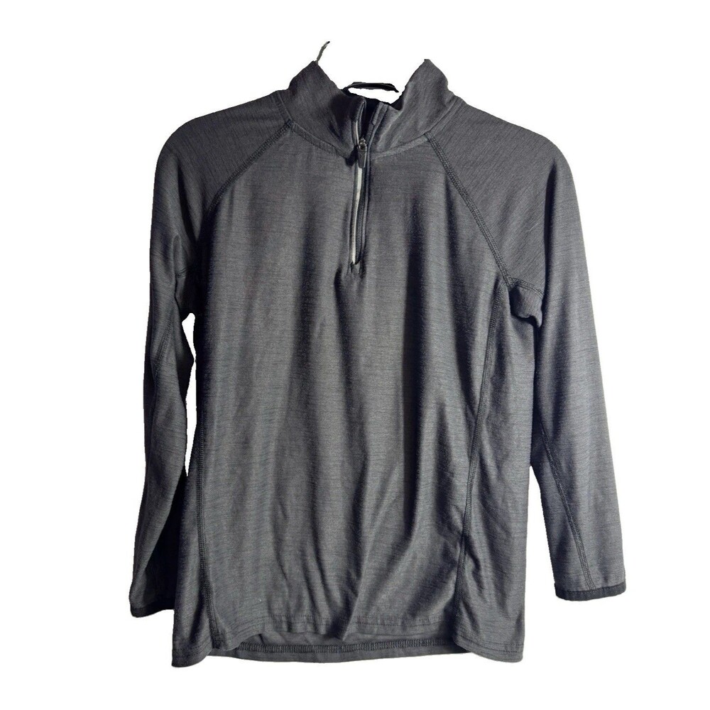 Old Navy Active Breathe On Women's Gray 1/4 Zip Mock Neck Pullover Med 8